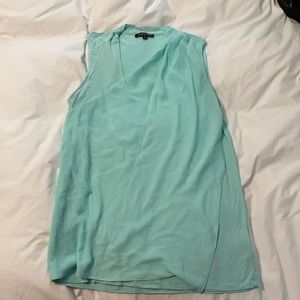Soft aqua blue sleeveless shirt. Tahari sz M